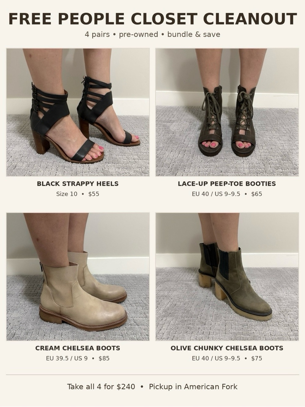 Free People Boots and Shoes Bundle
